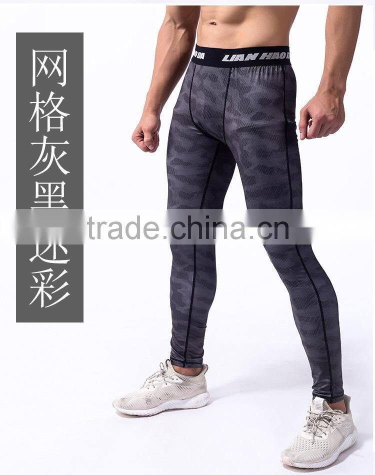 men 220g milk silk camo yoga jogging legging /jqi plus size camoflage athletic yoga pants capris trousers