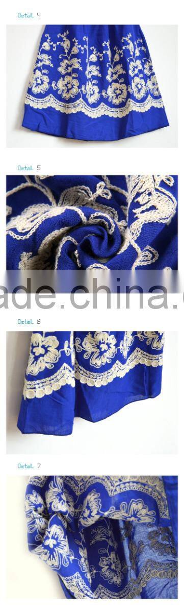 2014 new designed halter dresses girls embroidery dress wholesale