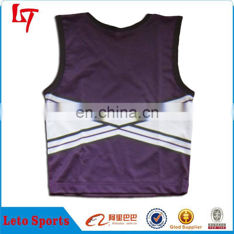 Wholesale 100% polyester custom team cheerleading jersey