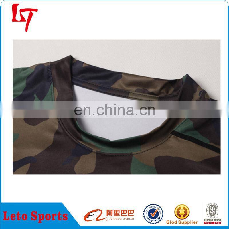 custom printing unisex Compression Rash Shirt Guard camo compression Rashguard