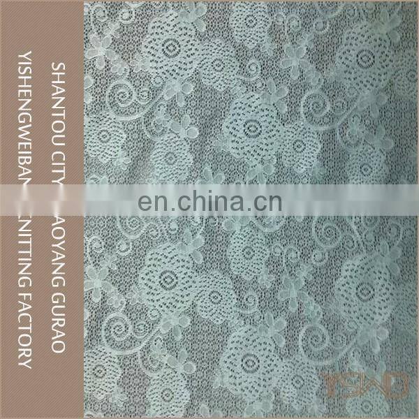 Beautiful classic knitted white flower stretch irish lace fabric