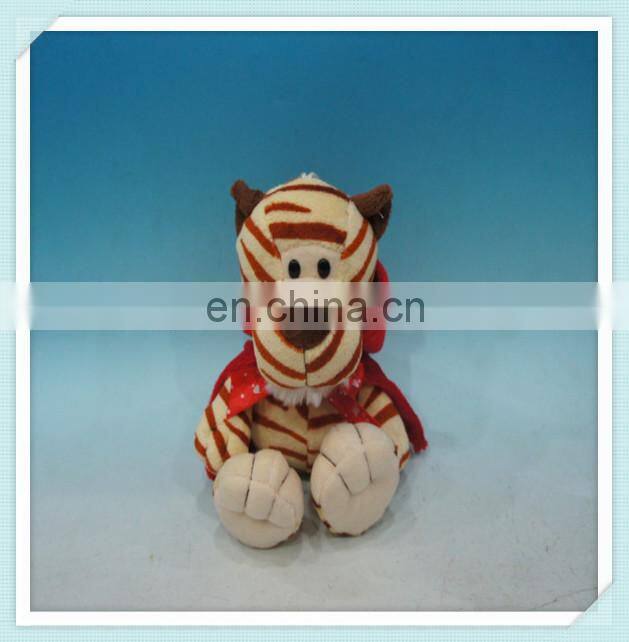 Mini Tiger Plush Animal Toys with Red Hat/ Animal Toys