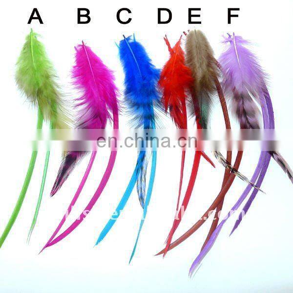 grizzly rooster feathers hair extensions FHE-0310