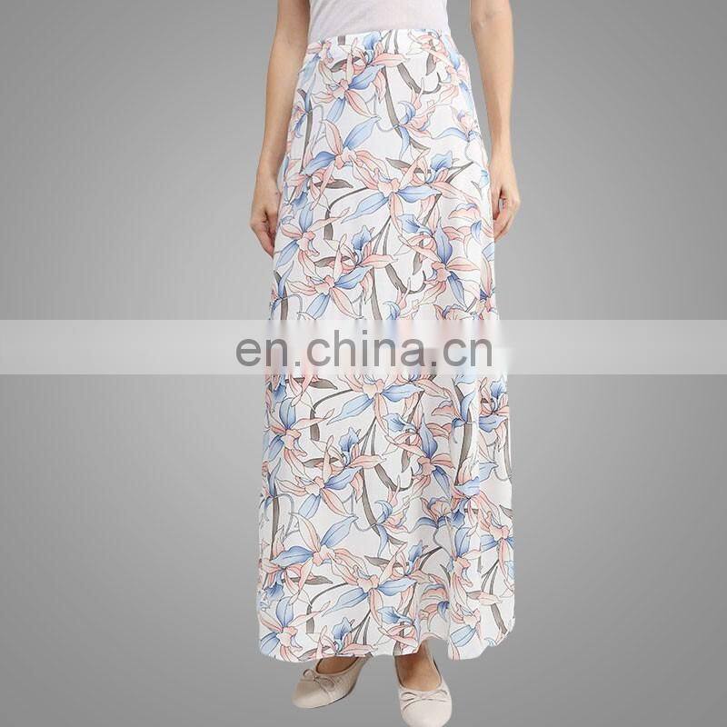 New Arrival Summer New Long Muslim Skirt Stylish High Waisted Printed Skirt For Women Plus Size Causal Long Maxi Skirt