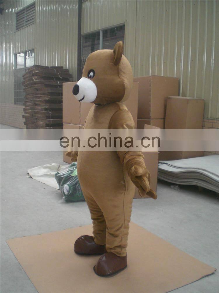 2016 Super soft plush bear mascot costume adult bear costume
