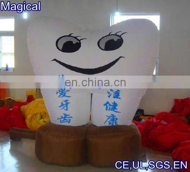 Gaint mouth tooth replica model inflatable Toothpaste advertising product