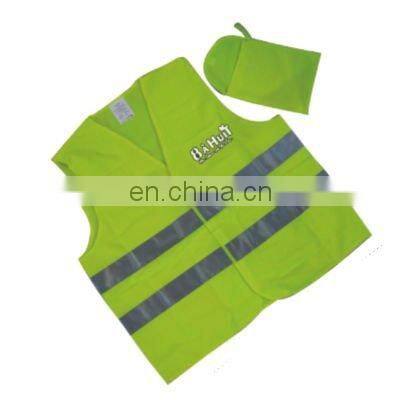 EN ISO 20471 High Visibility Reflective Safety Vest with small Bag Pouch packing