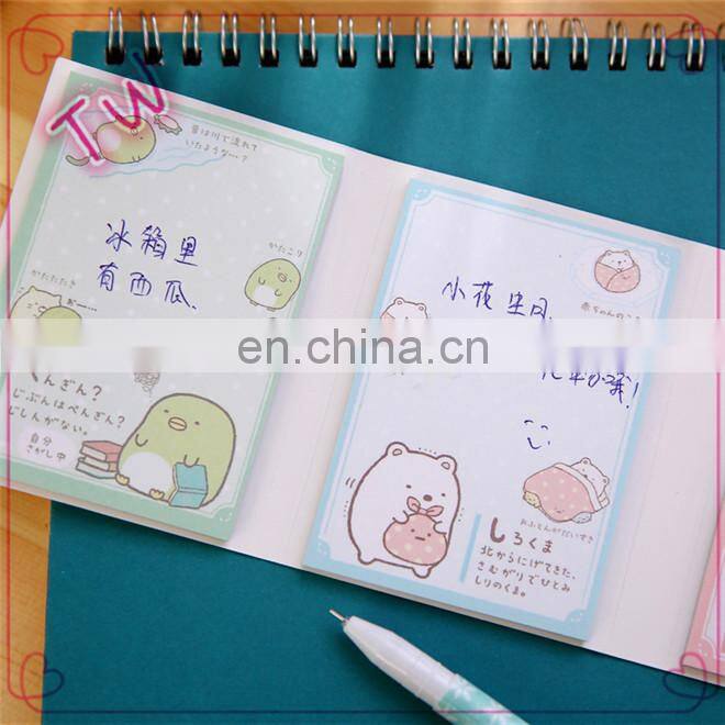 import school stationery professional custom high quality colorful paper printed cartoon letter shaped sticky notes for kids