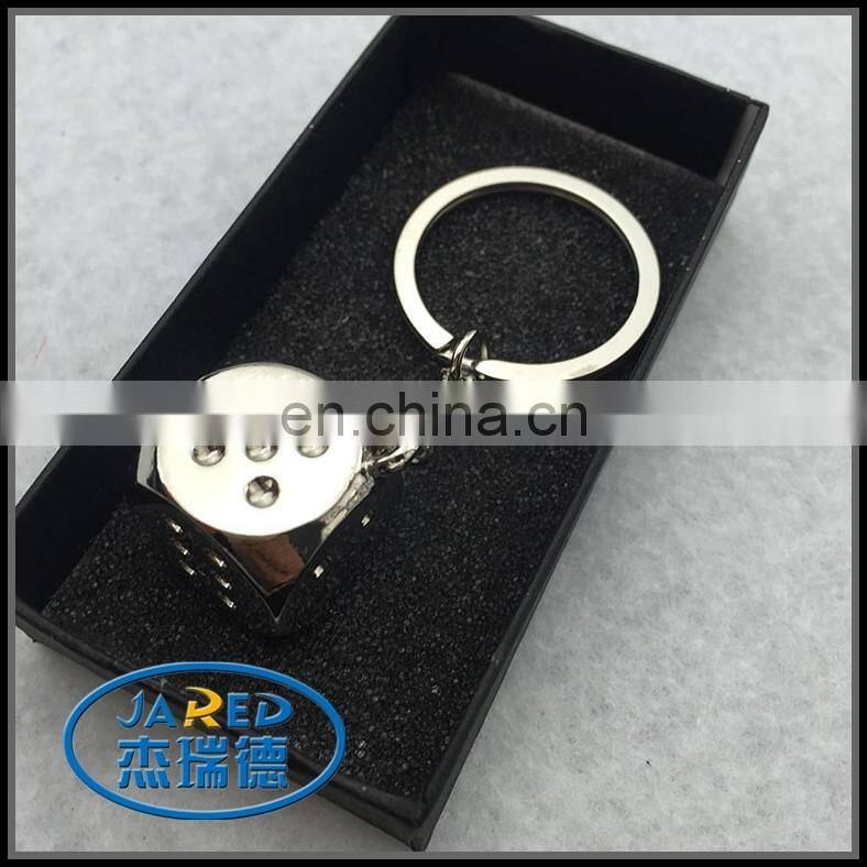 hot sale custom dice pedants 3d keychain with boxes
