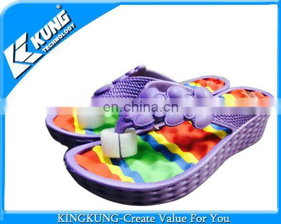 cute slippers for girls with PVC airblowing material