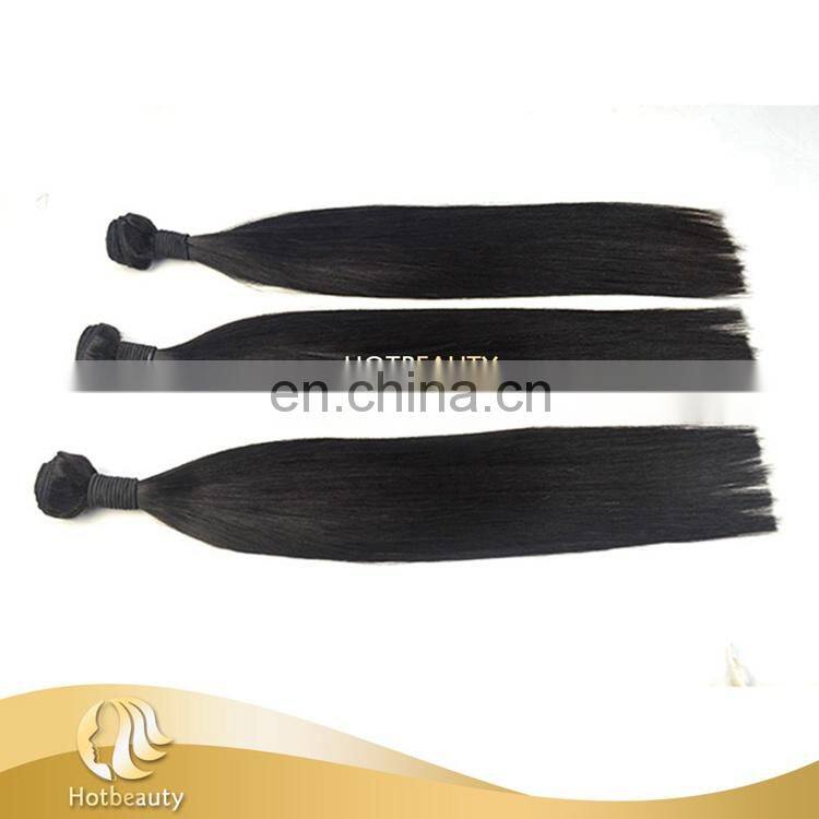 One Donor Shedding Free Cheap Black Hair Weft Hair Extensions Double Drawn Hair