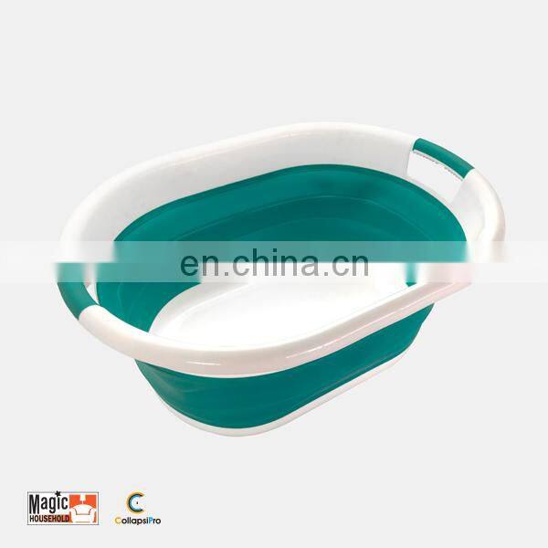 27L Plastic Collapsible household Laundry basket storage container