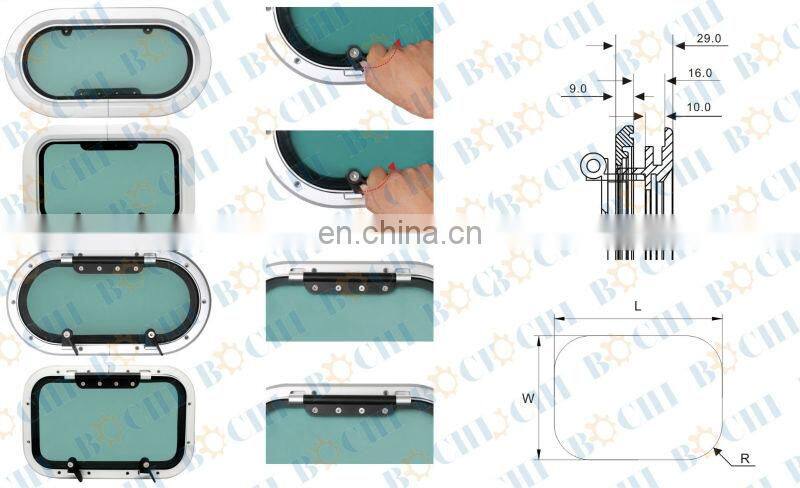 BOCHI Yacht Aluminum Eye-Shaped Portlight Window