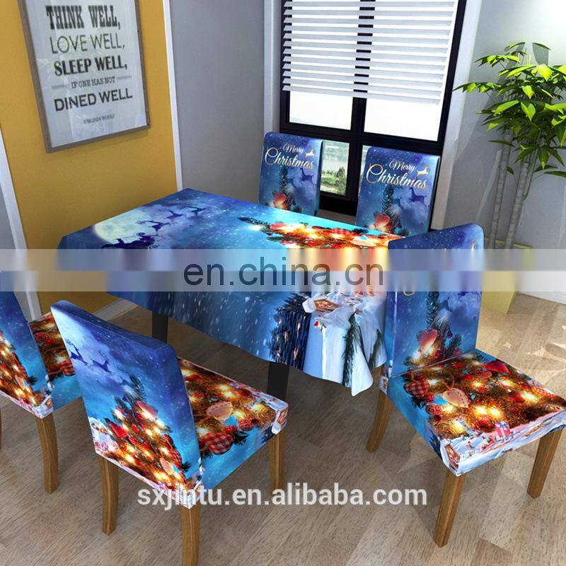 Christmas trees home decoration blue wedding decoration universal back chair covers swag