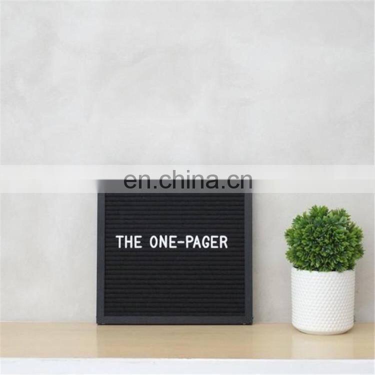 10x10 Sorting Case Precut Letters Custom Black Oak Frame changeable felt letter boards with Emoji letters