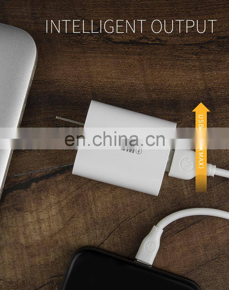 3C Certified Quick Charging Power Mini Style USB Port US Plug Charger with Data Cable USB-Lightning / Micro / Type C