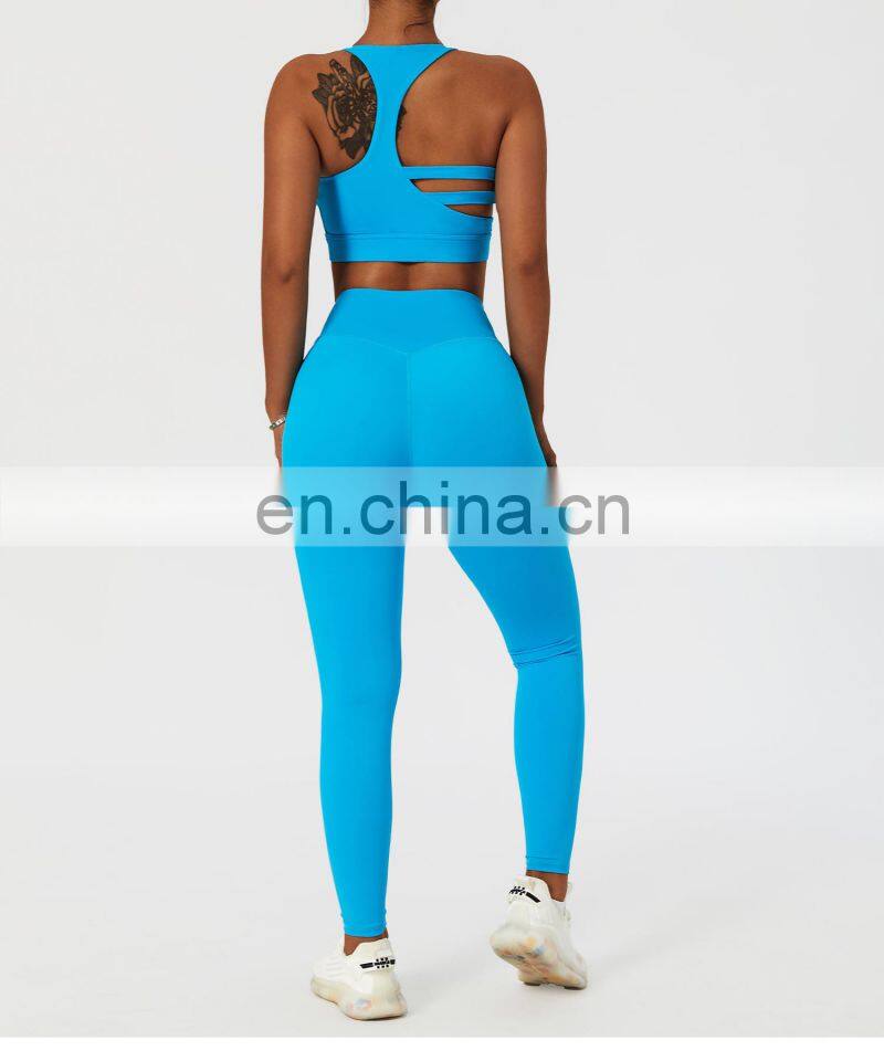 Cross Waist Yoga Scrunch Butt Leggings Workout Tik Tok Quick Dry Sport Fitness Pants