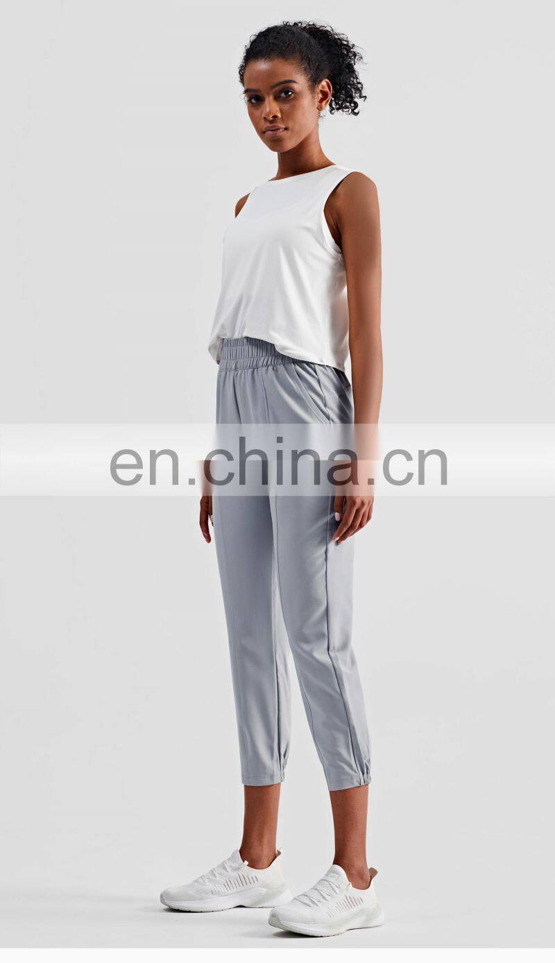 High Quality OEM Women Casual Joggers Pants Large Side Pocket Breathable Sweatpants