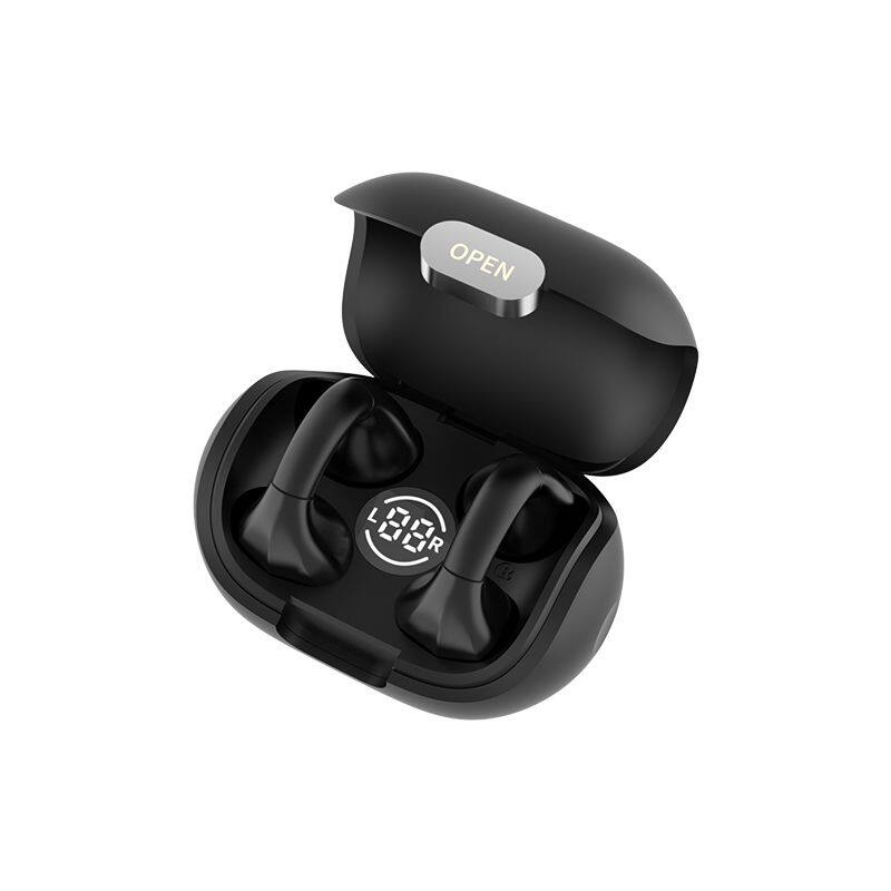 OEM Tws sports running Bluetooth 5.3 Earbuds with digital power display screen air Bone conduction earphone Ear clip earbuds