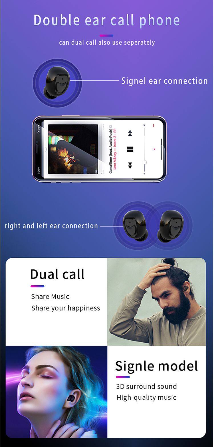 New tw20 Bluetoth headset 5.0 wireless sports earplug TWS stereo factory direct sales