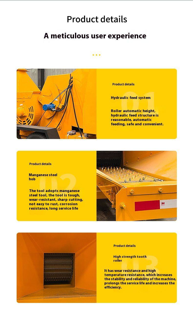 Factory Direct Large Mobile Branch Wood Chipper Garden Tree Crusher With Motor Used for Farm Construction Life-Long Maintenance
