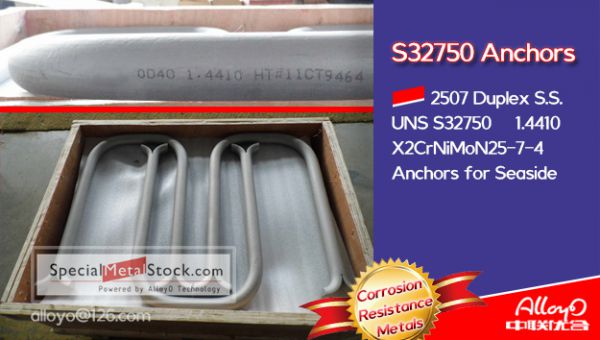 AlloyO Special Metal: S32750 super duplex steel anchors