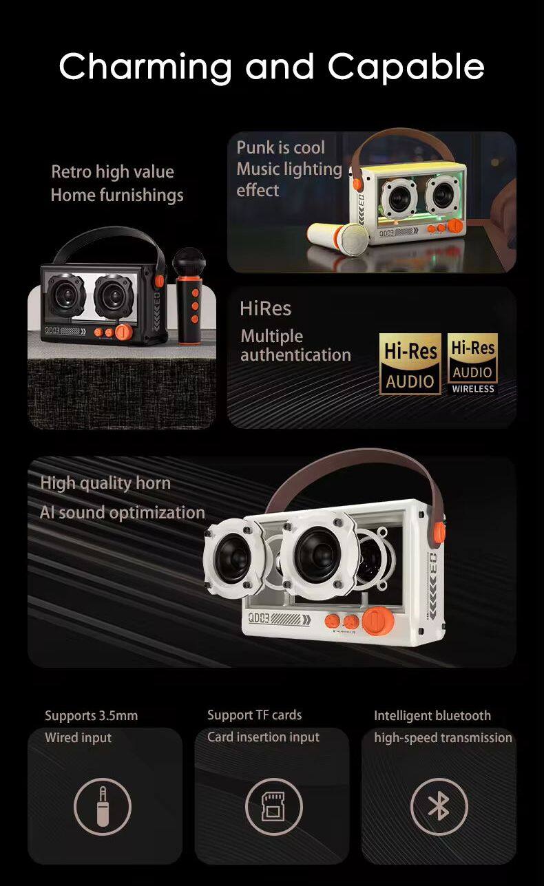 Mic Condenser Mini Karaoke Set Home Party Speaker Arcade Machine For Kids&adults Bluetooth Audio Power Amplifier Module