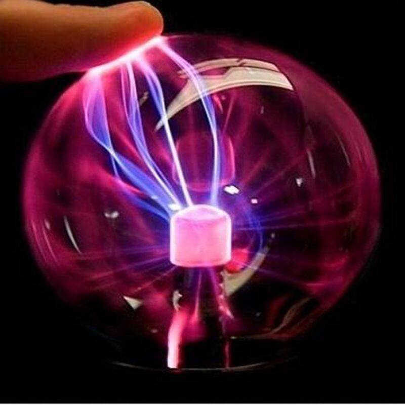 Magic Plasma Ball LED 5inch Sound Sensitive Plasma Lamp Light Nebula Sphere Globe Novelty Toy for Decorations/Kids/Bedroom