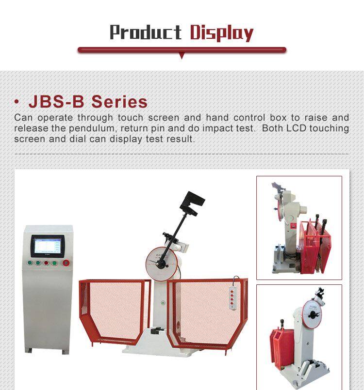 JBS-300B 300J 500J 800JSemi-automatic Charpy Izod Pendulum Digital Display Metal Impact Tester Impact Testing Machine