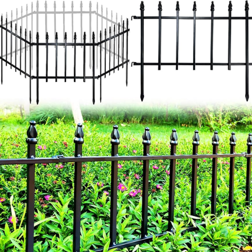 low wrought iron garden fence (1)