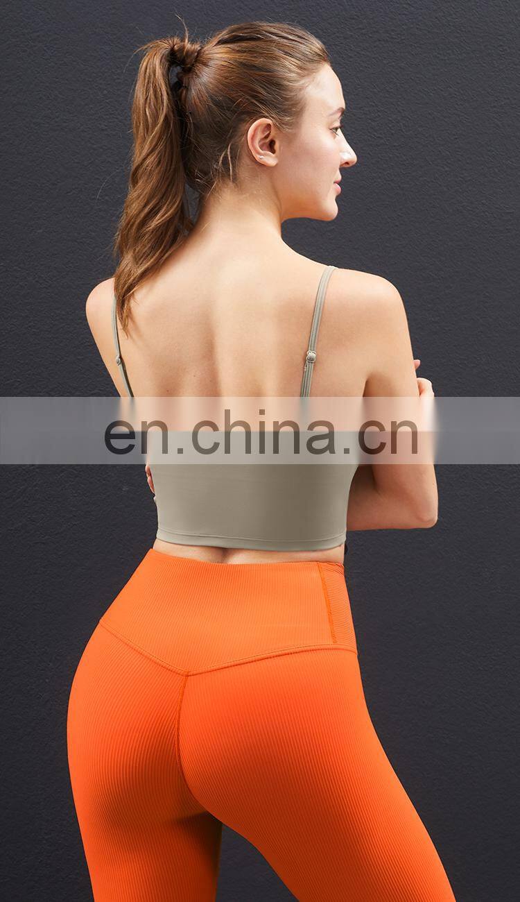 New Arrival Custom Gym Fitness Adjustable Sports Bra High Elastic Girls Tank Top
