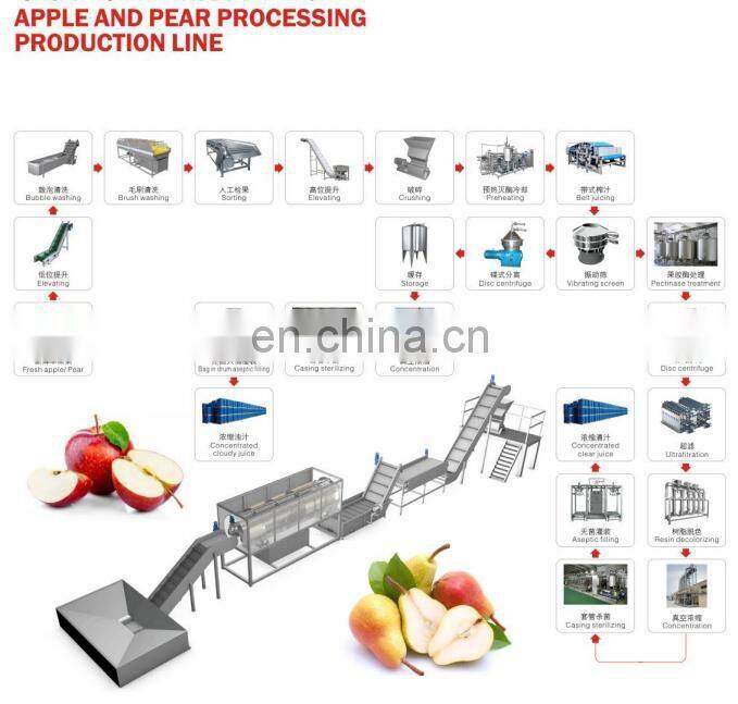 5000 liters per hour apple/pear juice fruit juice processing plant