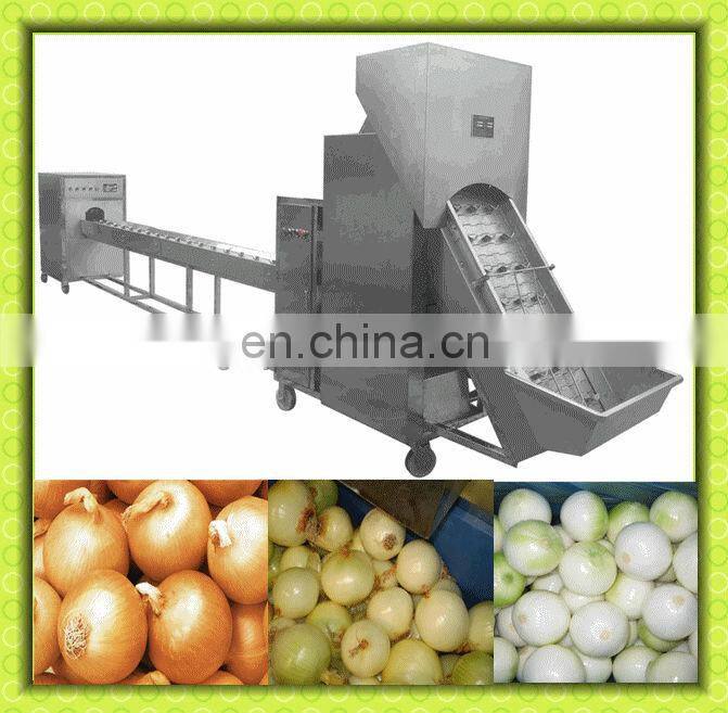 Automatic Onion peeling and root cutting machine