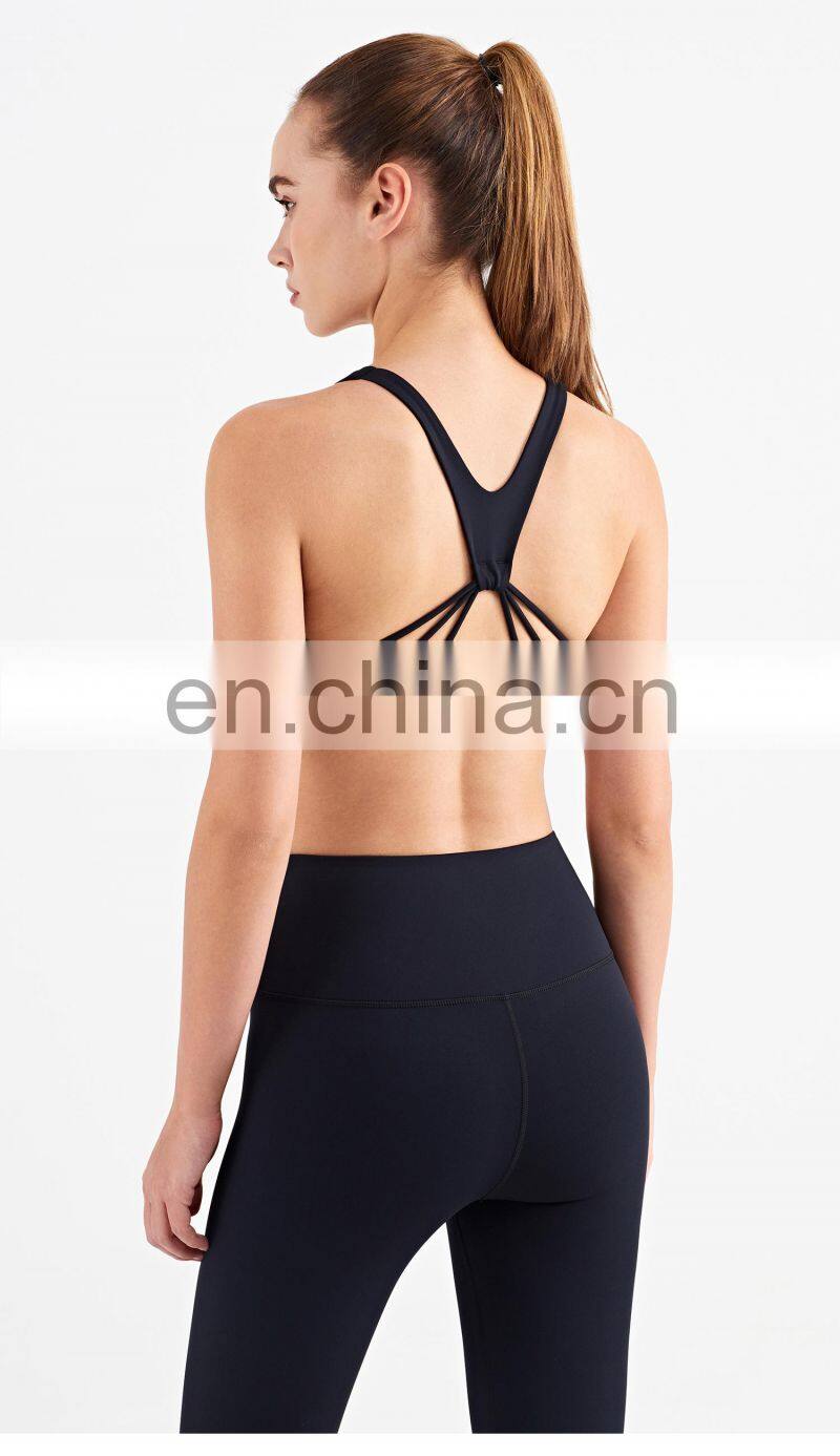 Fashion 2022 New Crossback Style Women Nude Sport Use Fitness Yoga Tops Bra