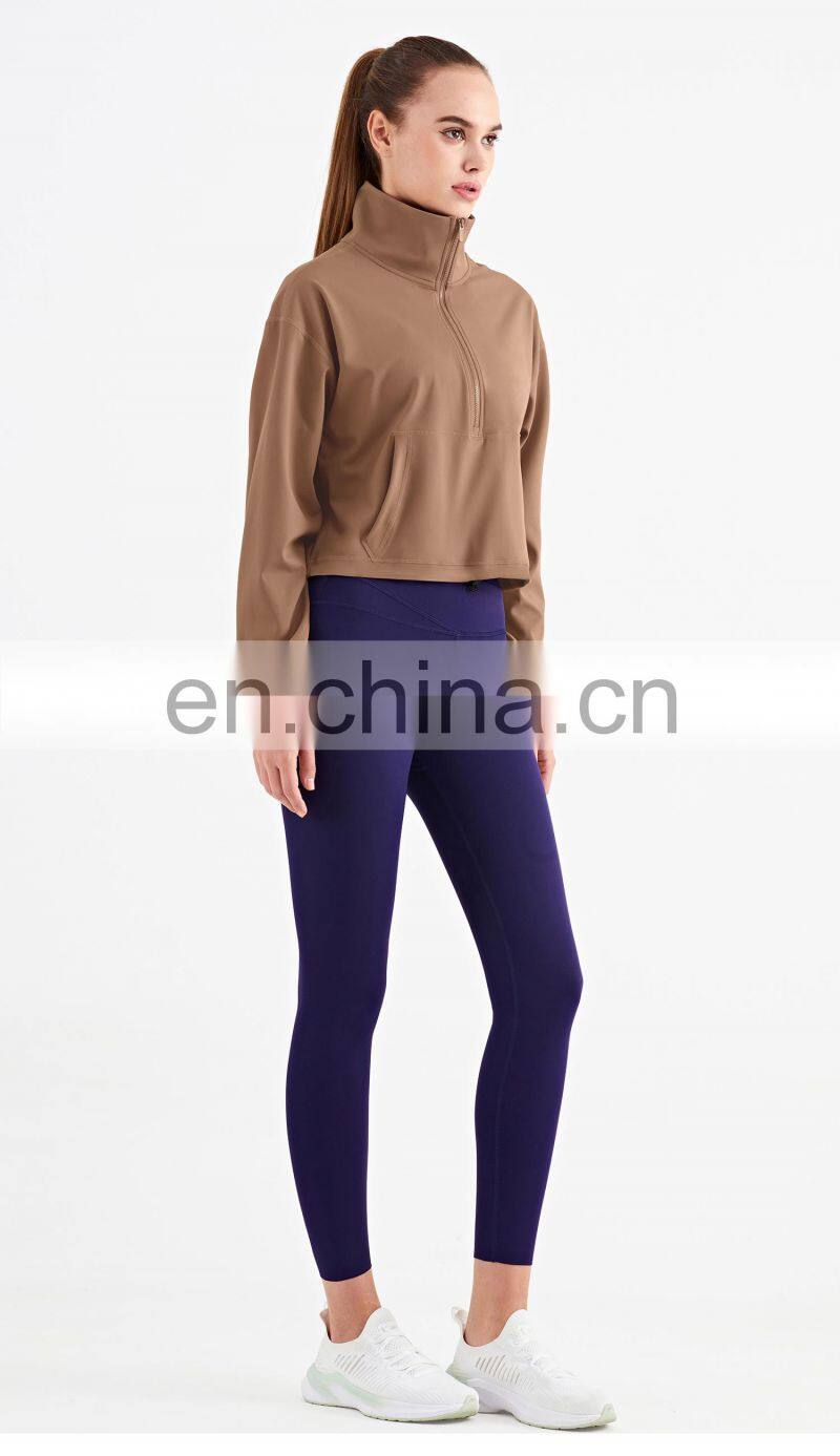 Autumn New High Standard Zipper Yoga Top Outdoor 240g Gym Jacket Casual Fitness Sports Suit