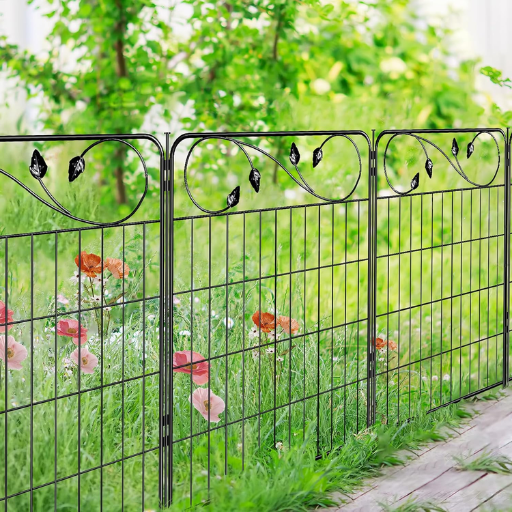 low wrought iron garden fence (2)