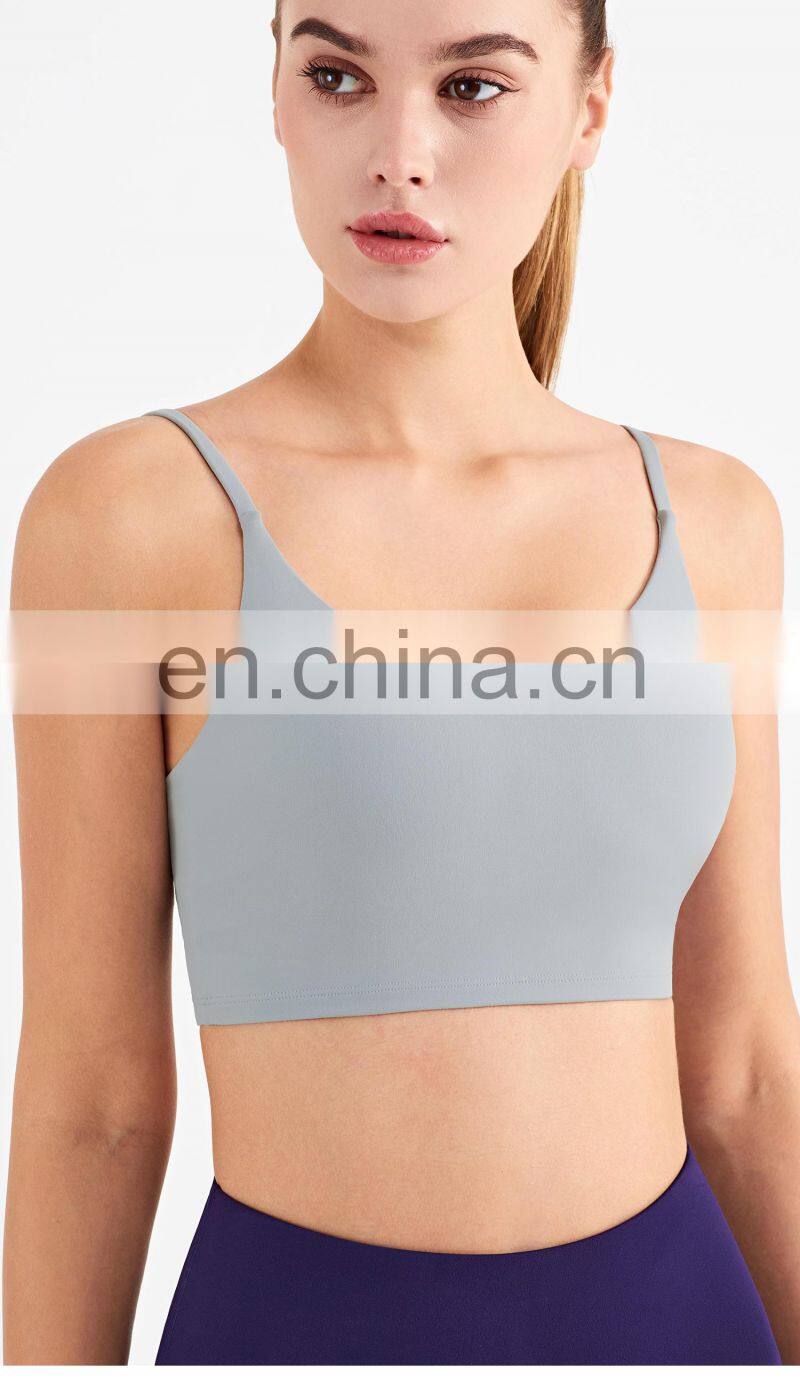 Thin shoulder Sports Vest Sexy Running Yoga Women Push-up Bra Workout Crop Top