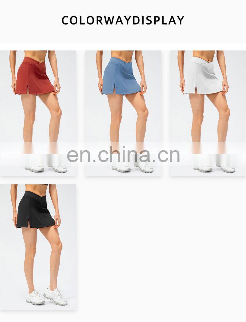 Outdoor Sports Pants Skirt Female Running Tennis Two Short Skirt Women Running Tennis Skirts With Pocket