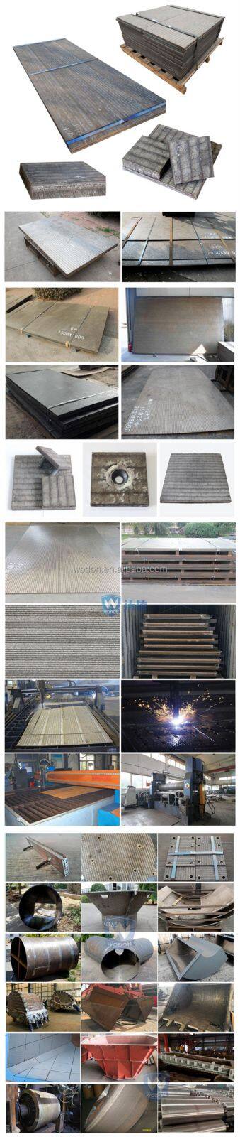 Wodon factory chromium carbide overlay with high HRC 58-65 CCO wear plate (WD1200 series)