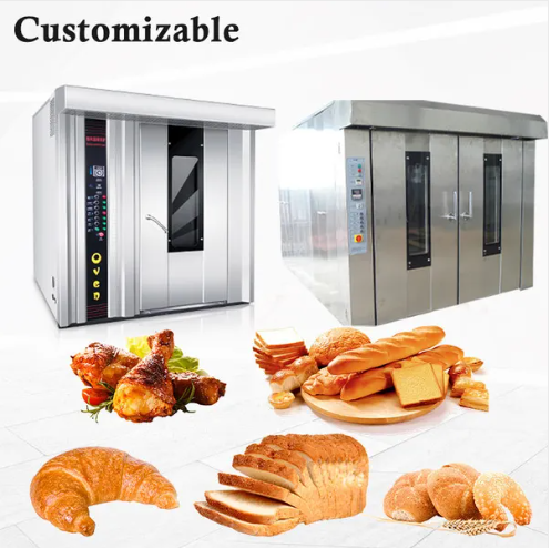 Industrial Electric Gas diesel Rotary Baking Oven for Biscuit Cookie Cake Bread