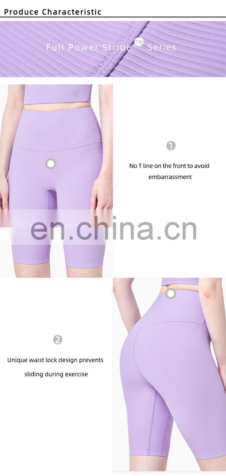 Recycled Custom Fitness Leggings Peach Buttocks Gym Shorts Women