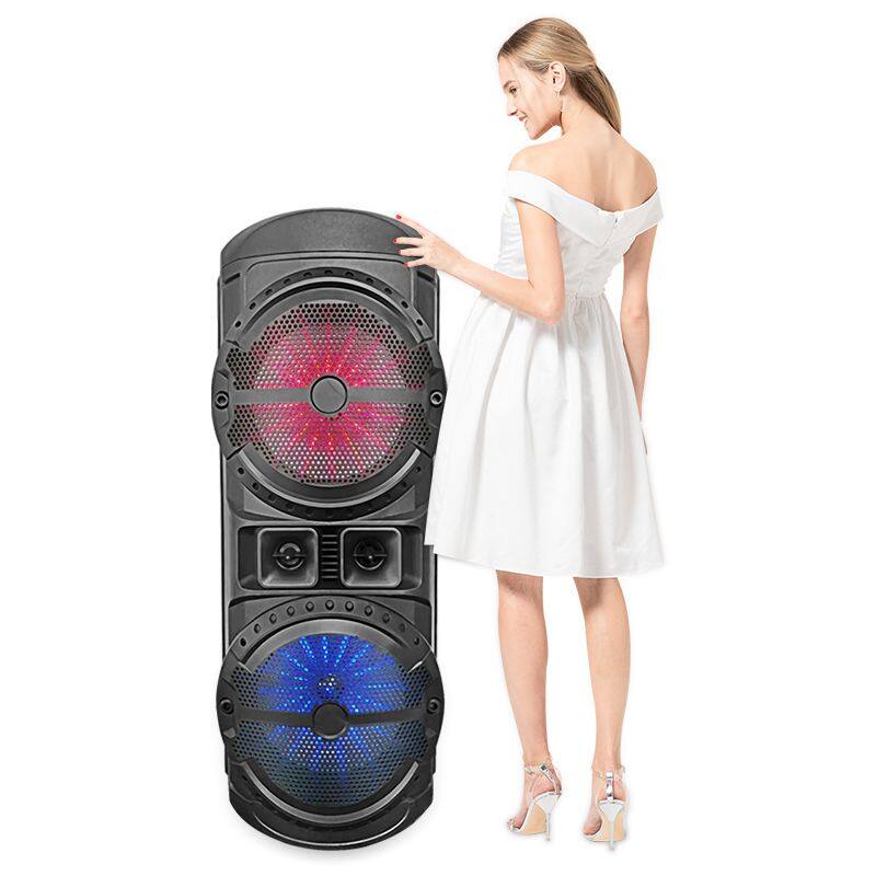 ZQS12201 super power 80W 12-inch*2 active subwoofer OEM party speaker with colorful lights