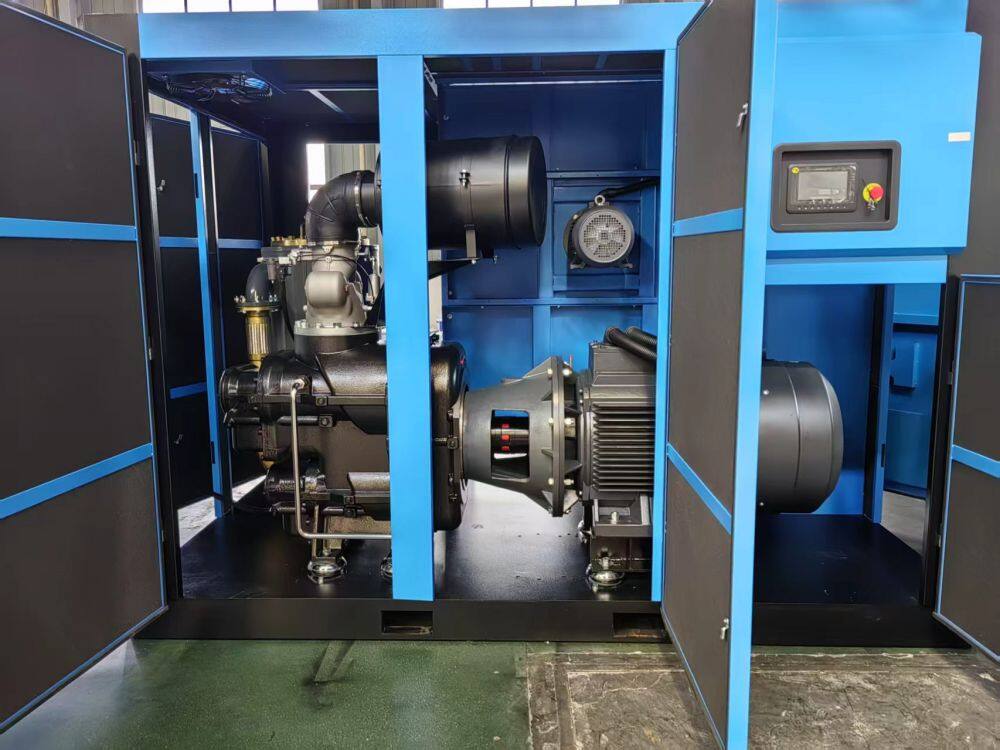 Internal structure of the two-stage permanent magnet variable-frequency air compressor