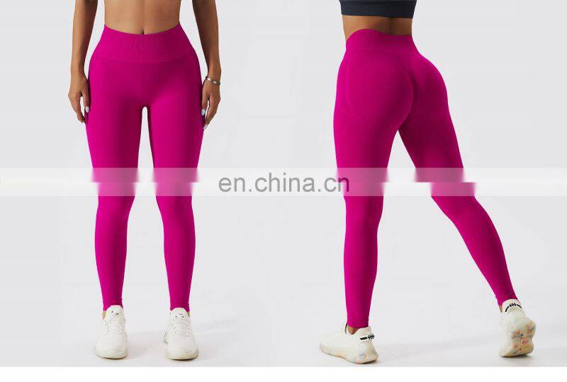 Women Seamless Scrunch Butt Yoga Leggings Oem High Waisted Booty Gym Sports Pants