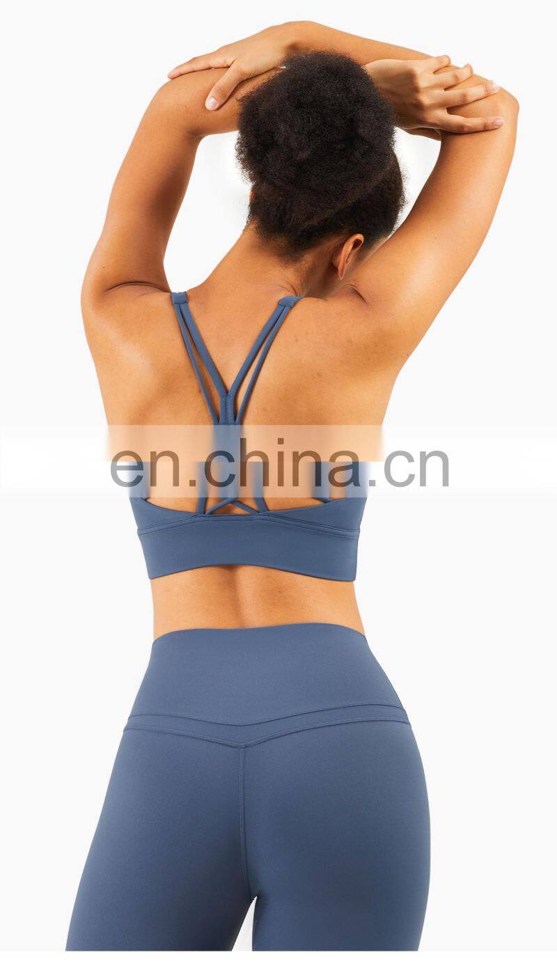 Women's High Impact Sports Bras Cross Back Crop Top Sexy Running Bra for Plus Size