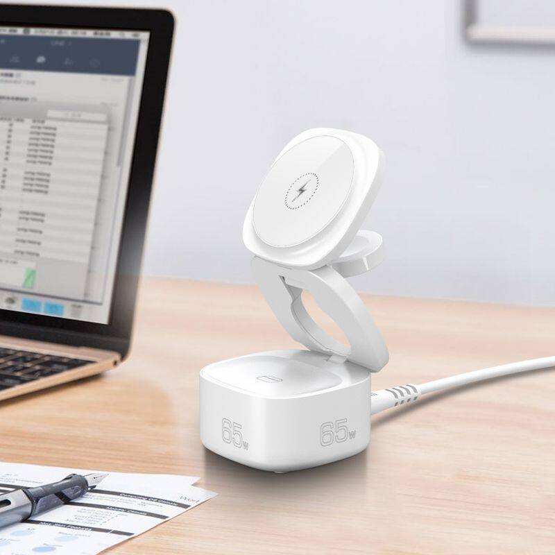 USB foldable wireless magnetic portable charger for  smart phone earphones  watch