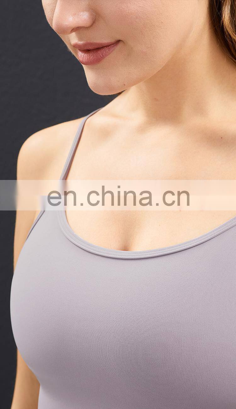 New Arrival Custom Gym Fitness Adjustable Sports Bra High Elastic Girls Tank Top