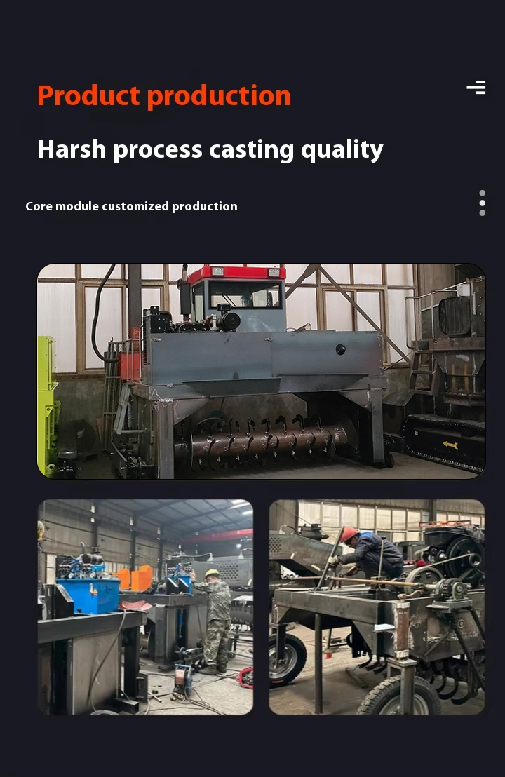 2400 Model Self-Propelled Strip Pile Composter Crawler Organic Fertilizer Fermentation Equipment for Sale