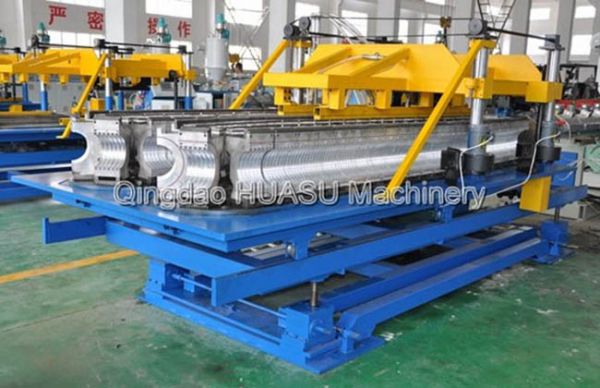 Plastic pipe extruder production line