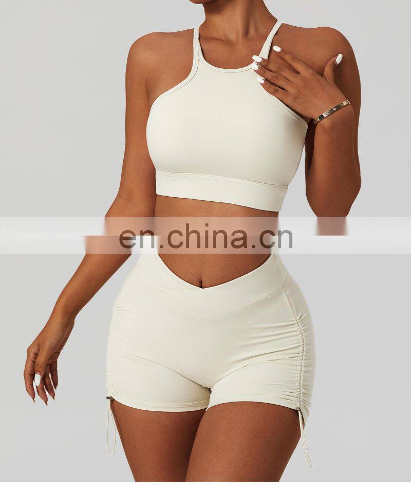 Sexy Backless Sports High Impact Gym Bras Factory Sales Women Quick Dry Sling Yoga Tops